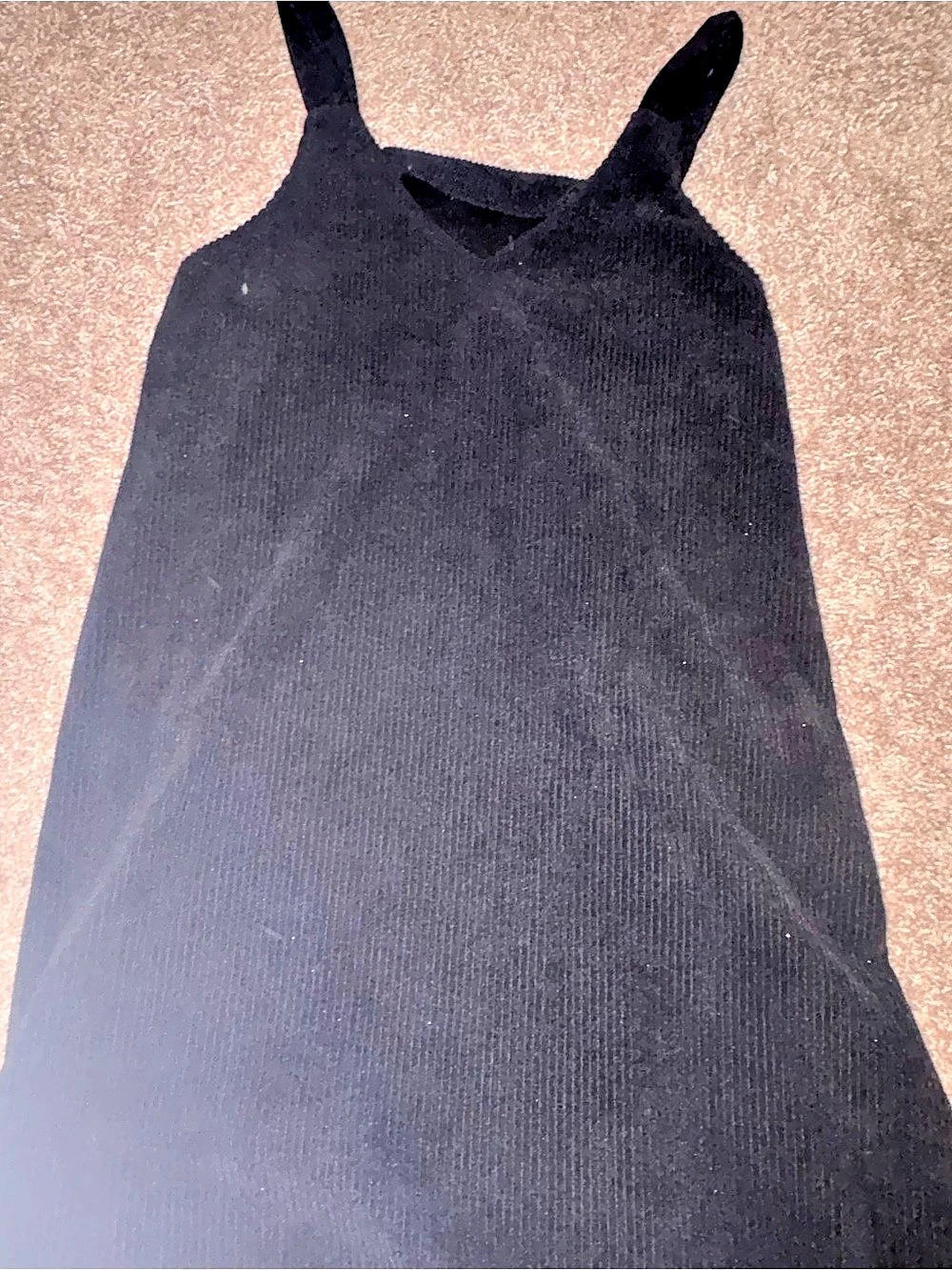 Black corduroy Mini Dress